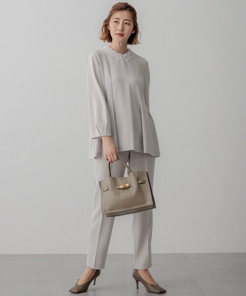 L size ONWARD(大きいサイズ) / エルサイズオンワード シャツ・ブラウス | 【VERYコラボ】トリアセダブルジョーゼット レース襟 ブラウス | 詳細2