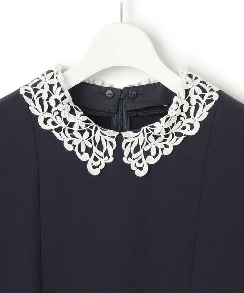 L size ONWARD(大きいサイズ) / エルサイズオンワード シャツ・ブラウス | 【VERYコラボ】トリアセダブルジョーゼット レース襟 ブラウス | 詳細10
