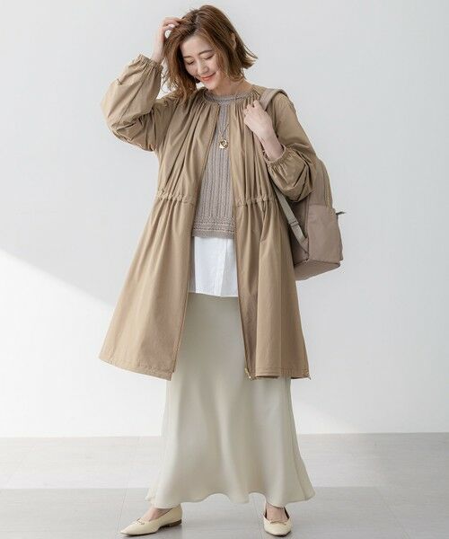 L size ONWARD(大きいサイズ) / エルサイズオンワード ナイロンジャケット | 【撥水加工】ナイロン2WAYストレッチ ロングアウター | 詳細8