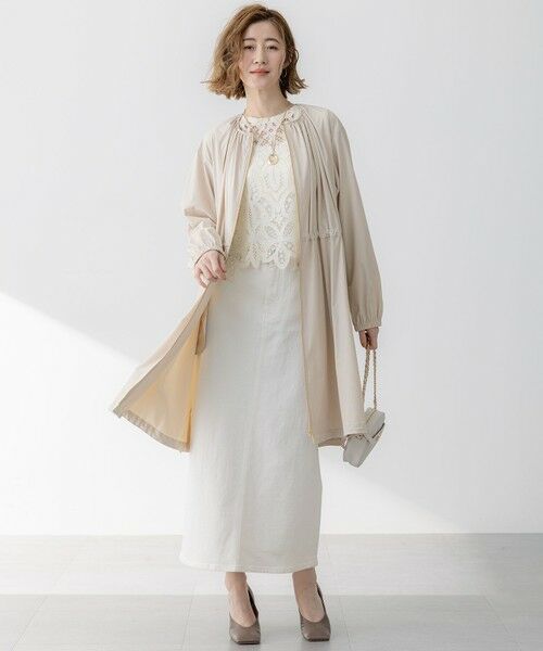 L size ONWARD(大きいサイズ) / エルサイズオンワード ナイロンジャケット | 【撥水加工】ナイロン2WAYストレッチ ロングアウター | 詳細11