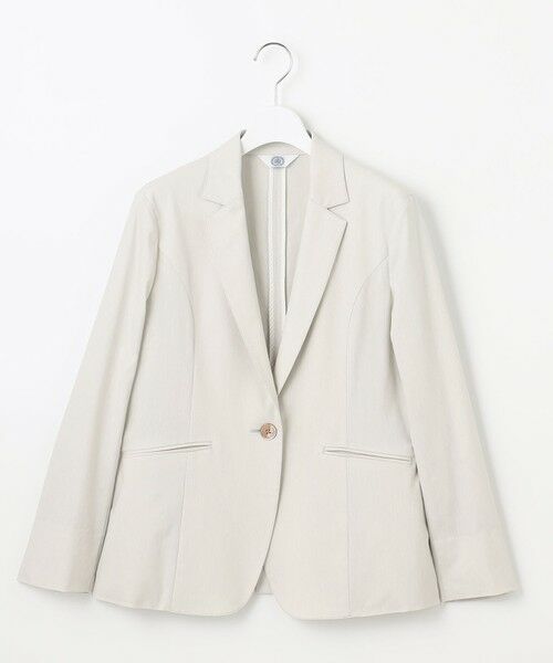 L size ONWARD(大きいサイズ) / エルサイズオンワード テーラードジャケット | 【セットアップ対応】セルロースリネンストレッチ テーラード ジャケット | 詳細3