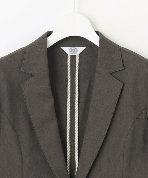 L size ONWARD(大きいサイズ) / エルサイズオンワード テーラードジャケット | 【セットアップ対応】セルロースリネンストレッチ テーラード ジャケット | 詳細7