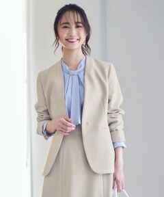 ノーカラージャケット（条件：ベージュ系、在庫無し含む、2