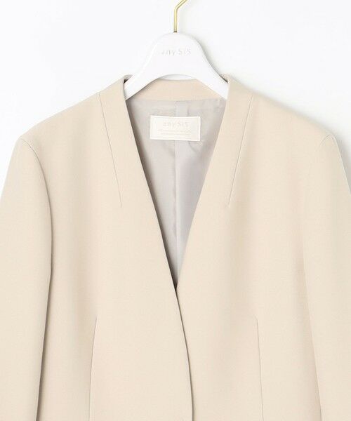 L size ONWARD(大きいサイズ) / エルサイズオンワード ノーカラージャケット | 【洗える】褒めらレディノーカラー ジャケット | 詳細14