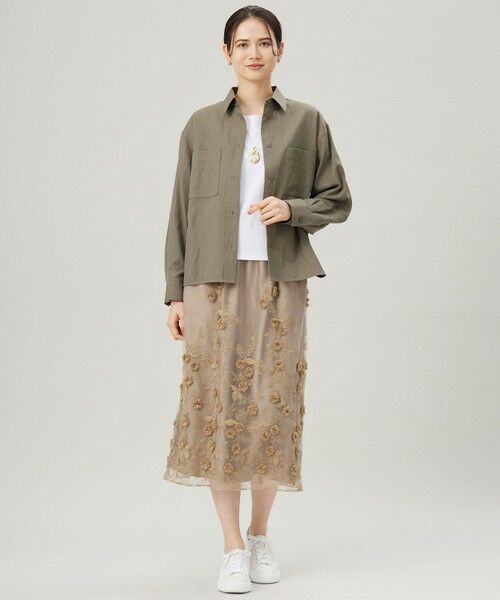 L size ONWARD(大きいサイズ) / エルサイズオンワード その他アウター | 【洗える】ドビーオックスストレッチシャツ アウター | 詳細5