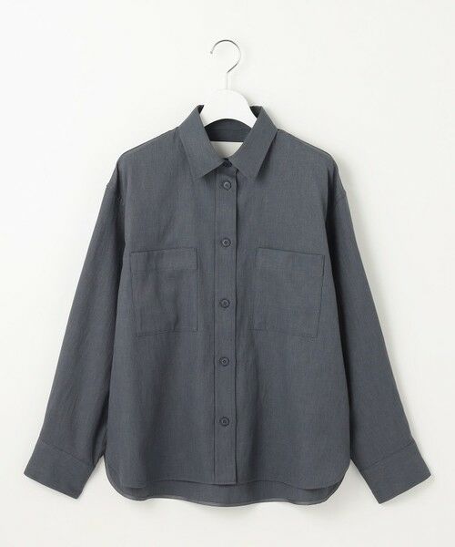 L size ONWARD(大きいサイズ) / エルサイズオンワード その他アウター | 【洗える】ドビーオックスストレッチシャツ アウター | 詳細18