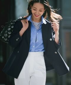 L size ONWARD(大きいサイズ) / エルサイズオンワード テーラードジャケット | 【セットアップ対応】スラブツイードストレッチ ジャケット