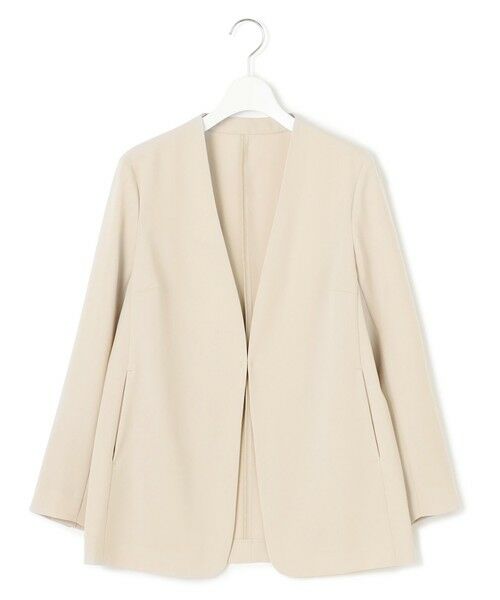 L size ONWARD(大きいサイズ) / エルサイズオンワード ノーカラージャケット | 【セットアップ対応/洗える】2WAYストレッチツイル ジャケット | 詳細5