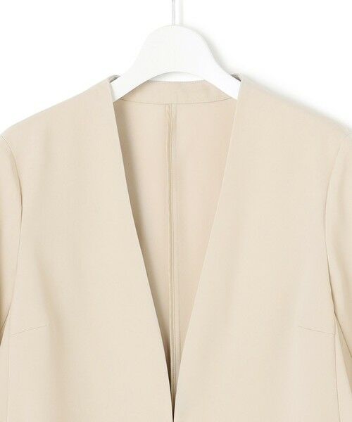 L size ONWARD(大きいサイズ) / エルサイズオンワード ノーカラージャケット | 【セットアップ対応/洗える】2WAYストレッチツイル ジャケット | 詳細7