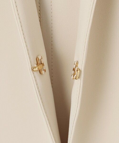 L size ONWARD(大きいサイズ) / エルサイズオンワード ノーカラージャケット | 【セットアップ対応/洗える】2WAYストレッチツイル ジャケット | 詳細8