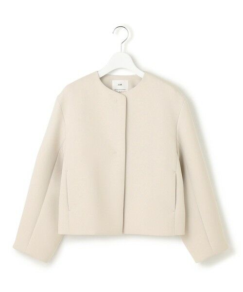 L size ONWARD(大きいサイズ) / エルサイズオンワード ノーカラージャケット | 【VERYコラボ】ストレッチトリプルクロス ノーカラージャケット | 詳細4