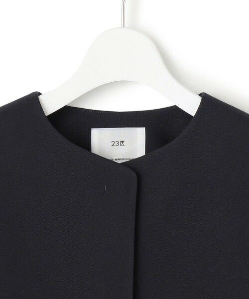 L size ONWARD(大きいサイズ) / エルサイズオンワード ノーカラージャケット | 【VERYコラボ】ストレッチトリプルクロス ノーカラージャケット | 詳細10