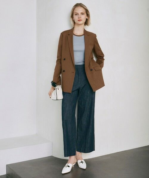 L size ONWARD(大きいサイズ) / エルサイズオンワード タンクトップ | 【洗える】オーガニックリブタンク カットソー | 詳細15