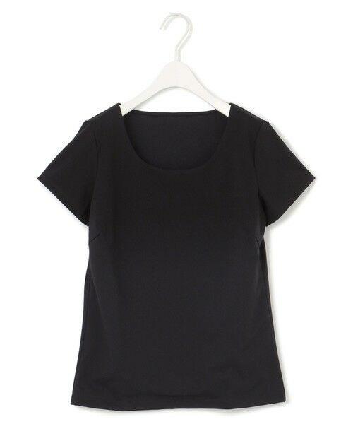 L size ONWARD(大きいサイズ) / エルサイズオンワード カットソー | 【洗える】 スーペリアジャージー Uネック半袖プルオーバー | 詳細3