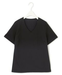 L size ONWARD(大きいサイズ) / エルサイズオンワード カットソー | 【洗える】 スーペリアジャージー Vネック半袖プルオーバー