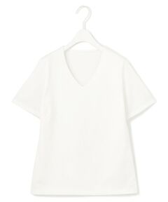 L size ONWARD(大きいサイズ) / エルサイズオンワード カットソー | 【洗える】 スーペリアジャージー Vネック半袖プルオーバー