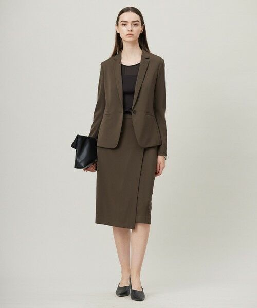 L size ONWARD(大きいサイズ) / エルサイズオンワード カットソー | 【洗える】 PlaXフィラメントジャージー シアーコンビカットソー | 詳細5