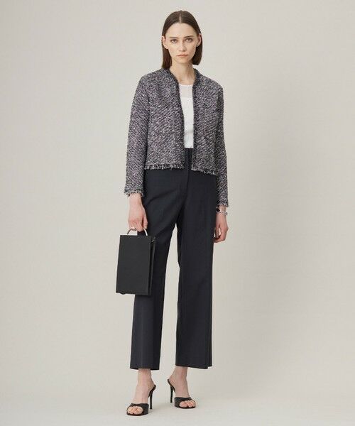 L size ONWARD(大きいサイズ) / エルサイズオンワード カットソー | 【洗える】 PlaXフィラメントジャージー シアーコンビカットソー | 詳細16