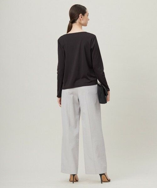 L size ONWARD(大きいサイズ) / エルサイズオンワード カットソー | 【洗える】 PlaXフィラメントジャージー ドレープカットソー | 詳細3