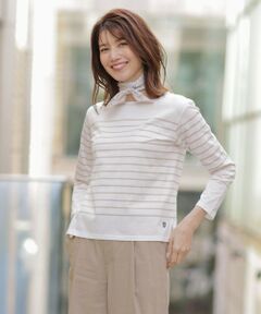 L size ONWARD(大きいサイズ) / エルサイズオンワード カットソー | バスクボーダー カットソー