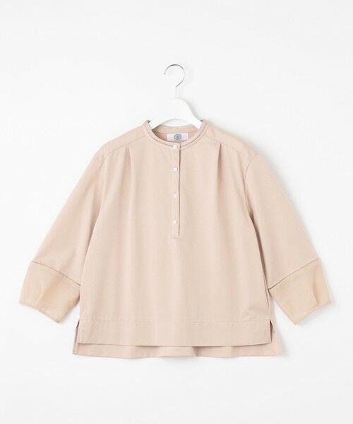 L size ONWARD(大きいサイズ) / エルサイズオンワード カットソー | 【洗える】プレーティングジャージー バンドカラー カットソー | 詳細3