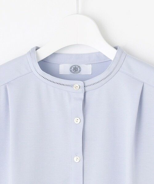 L size ONWARD(大きいサイズ) / エルサイズオンワード カットソー | 【洗える】プレーティングジャージー バンドカラー カットソー | 詳細16