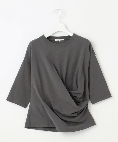 L size ONWARD(大きいサイズ) / エルサイズオンワード カットソー | 【SLOW/一部店舗限定】MVSコットン カシュクール 5分丈 Tシャツ | 詳細4