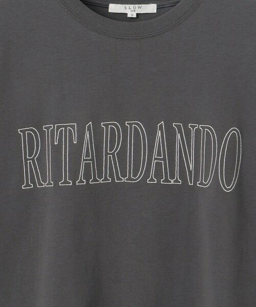 L size ONWARD(大きいサイズ) / エルサイズオンワード カットソー | 【SLOW/一部店舗限定】MVSコットン フレア袖 ロゴTシャツ | 詳細7