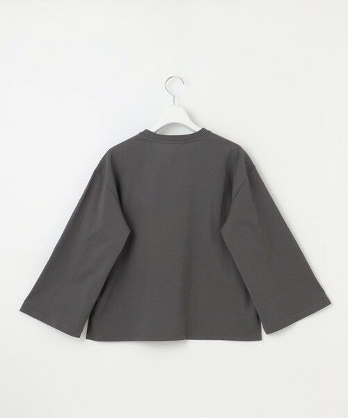 L size ONWARD(大きいサイズ) / エルサイズオンワード カットソー | 【SLOW/一部店舗限定】MVSコットン フレア袖 ロゴTシャツ | 詳細8