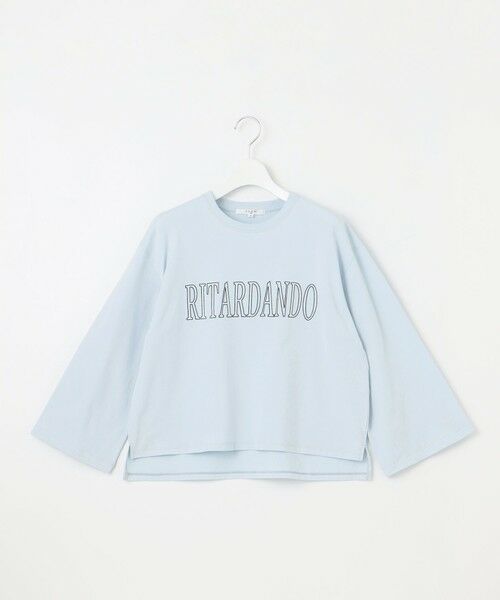L size ONWARD(大きいサイズ) / エルサイズオンワード カットソー | 【SLOW/一部店舗限定】MVSコットン フレア袖 ロゴTシャツ | 詳細10