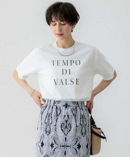 L size ONWARD(大きいサイズ)/エルサイズオンワード 【SLOW/一部店舗限定】MVSコットン ロゴTシャツ ホワイトxグレーロゴ 44 L size ONWARD(大きいサイズ)/エルサイズオンワード 【SLOW/一部店舗限定】MVSコットン ロゴTシャツ ホワイトxグレーロゴ 44