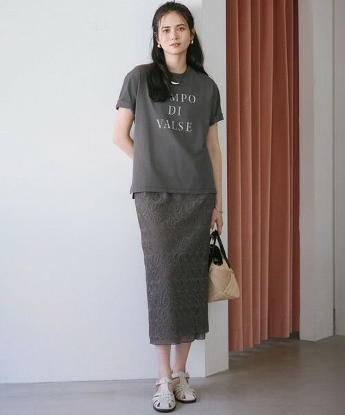 L size ONWARD(大きいサイズ) / エルサイズオンワード カットソー | 【SLOW/一部店舗限定】MVSコットン  ロゴTシャツ | 詳細11