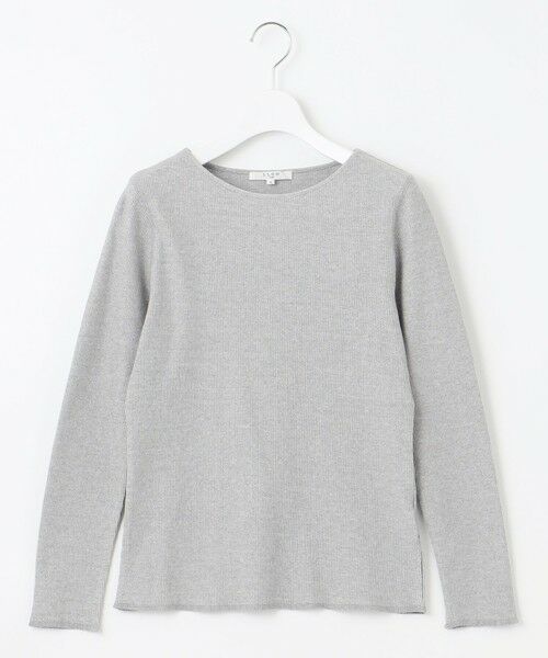 L size ONWARD(大きいサイズ) / エルサイズオンワード カットソー | 【SLOW/一部店舗限定】ラメリブジャージー ロングTシャツ | 詳細8