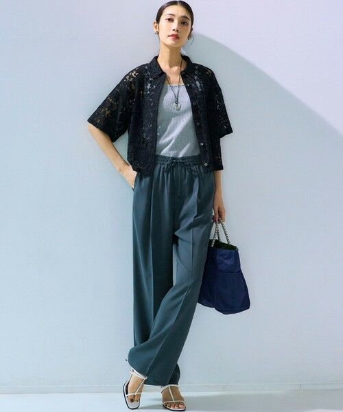 L size ONWARD(大きいサイズ) / エルサイズオンワード タンクトップ | 【SLOW/一部店舗限定】好評につき新色追加！ラメリブジャージー タンクトップ | 詳細10