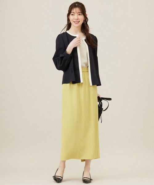 L size ONWARD(大きいサイズ) / エルサイズオンワード タンクトップ | 【洗える】チュールコンビラメ タンクトップ | 詳細1