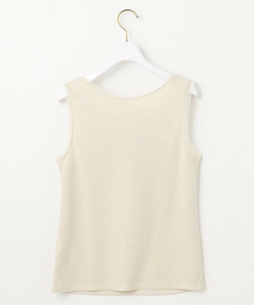 L size ONWARD(大きいサイズ) / エルサイズオンワード タンクトップ | 【洗える】チュールコンビラメ タンクトップ | 詳細4