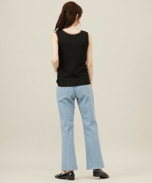 L size ONWARD(大きいサイズ) / エルサイズオンワード タンクトップ | 【洗える】チュールコンビラメ タンクトップ | 詳細15