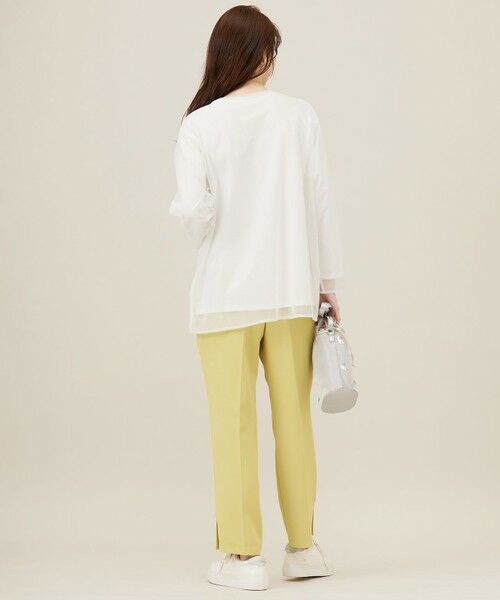 L size ONWARD(大きいサイズ) / エルサイズオンワード カットソー | 【貴島明日香さんコラボ】チュールレイニャード猫 Tシャツ | 詳細21