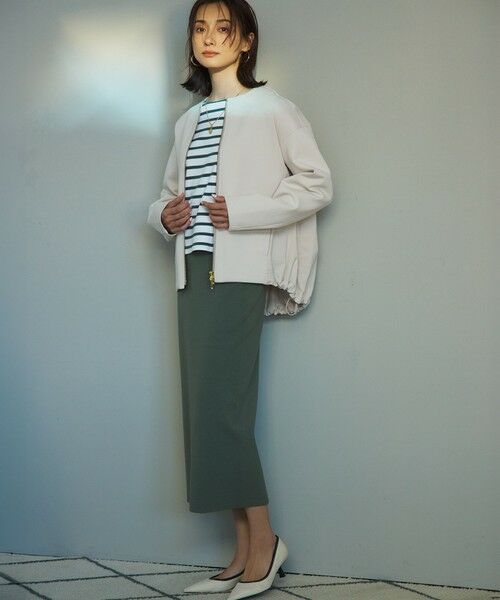 L size ONWARD(大きいサイズ) / エルサイズオンワード カットソー | 【洗える】Armor-lux スムース クロップド  ボーダー カットソー | 詳細17