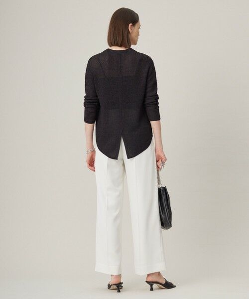 L size ONWARD(大きいサイズ) / エルサイズオンワード ニット・セーター | 【洗える】 ペーパーブレンドシャインニット Vネックプルオーバー | 詳細4