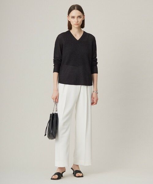 L size ONWARD(大きいサイズ) / エルサイズオンワード ニット・セーター | 【洗える】 ペーパーブレンドシャインニット Vネックプルオーバー | 詳細2