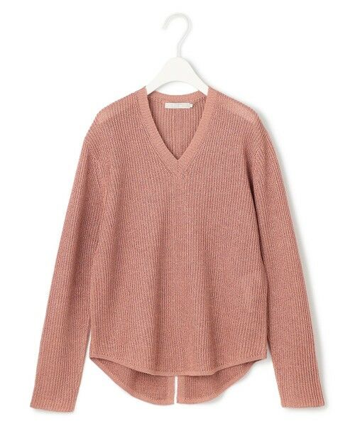 L size ONWARD(大きいサイズ) / エルサイズオンワード ニット・セーター | 【洗える】 ペーパーブレンドシャインニット Vネックプルオーバー | 詳細13