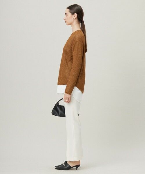 L size ONWARD(大きいサイズ) / エルサイズオンワード ニット・セーター | 【洗える】 ペーパーブレンドシャインニット Vネックプルオーバー | 詳細15