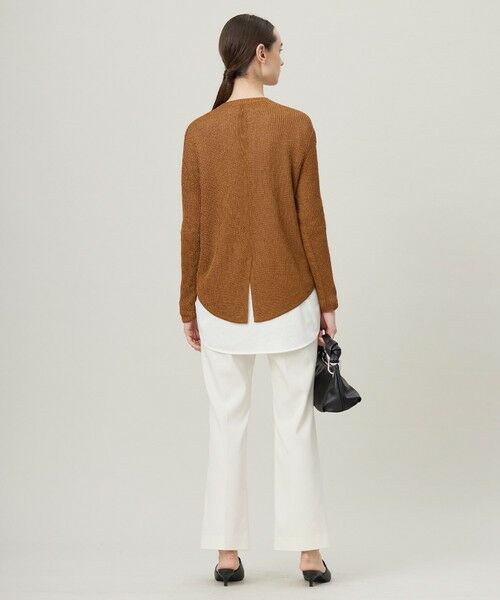 L size ONWARD(大きいサイズ) / エルサイズオンワード ニット・セーター | 【洗える】 ペーパーブレンドシャインニット Vネックプルオーバー | 詳細16