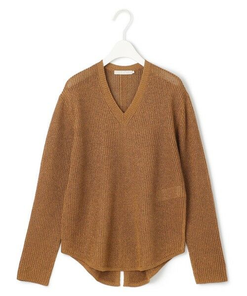 L size ONWARD(大きいサイズ) / エルサイズオンワード ニット・セーター | 【洗える】 ペーパーブレンドシャインニット Vネックプルオーバー | 詳細17