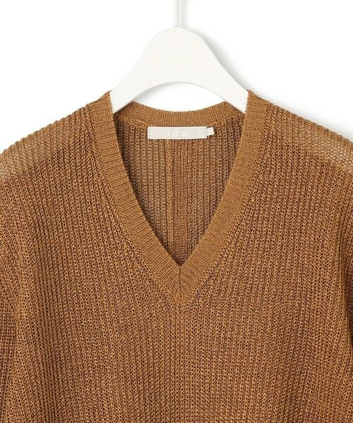 L size ONWARD(大きいサイズ) / エルサイズオンワード ニット・セーター | 【洗える】 ペーパーブレンドシャインニット Vネックプルオーバー | 詳細19