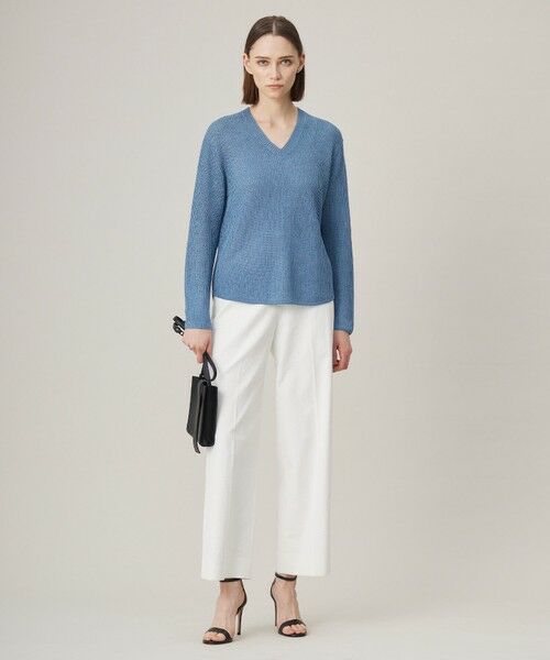 L size ONWARD(大きいサイズ) / エルサイズオンワード ニット・セーター | 【洗える】 ペーパーブレンドシャインニット Vネックプルオーバー | 詳細25
