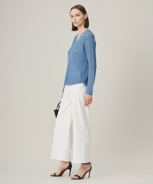 L size ONWARD(大きいサイズ) / エルサイズオンワード ニット・セーター | 【洗える】 ペーパーブレンドシャインニット Vネックプルオーバー | 詳細26