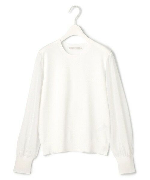 L size ONWARD(大きいサイズ) / エルサイズオンワード ニット・セーター | 【洗える】クロスコンビ シアースリーブニット | 詳細4