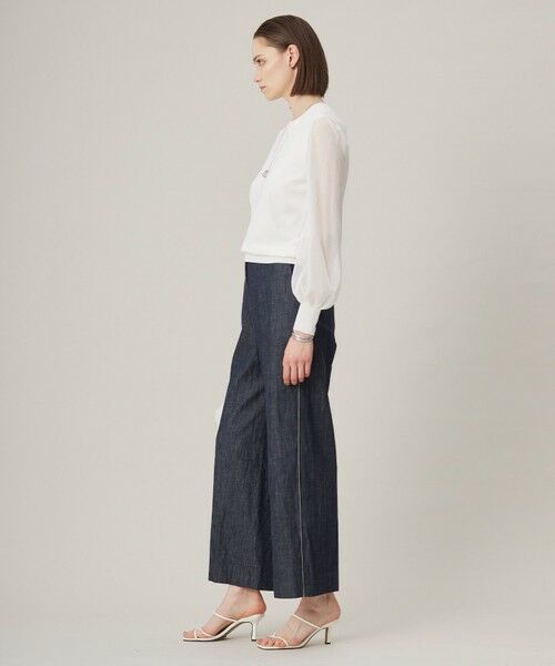 L size ONWARD(大きいサイズ) / エルサイズオンワード ニット・セーター | 【洗える】クロスコンビ シアースリーブニット | 詳細2